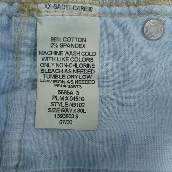 Saddlebred Jeans Big and Tall NEW Men 50x30 Relaxed Fit Light Stone Denim Pant - Picture 8 of 13